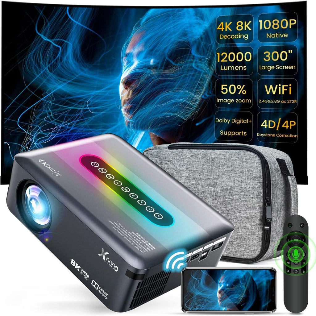 【9000 Lumen, Widevine L1 Certified, 2GB RAM 16GB & HDMI ARC】 TOPTRO X1 1080p Native Resolution Projector for Home 4K Support, 5G WiFi BT, 4K YouTube Netflix Prime Hotstar & More 300" Max Display