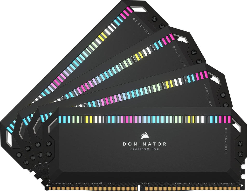 CORSAIR Dominator Platinum RGB DDR5 RAM 64GB (4x16GB) 6400MHz CL32 Intel XMP iCUE Compatible Computer Memory - Black (CMT64GX5M4B6400C32)