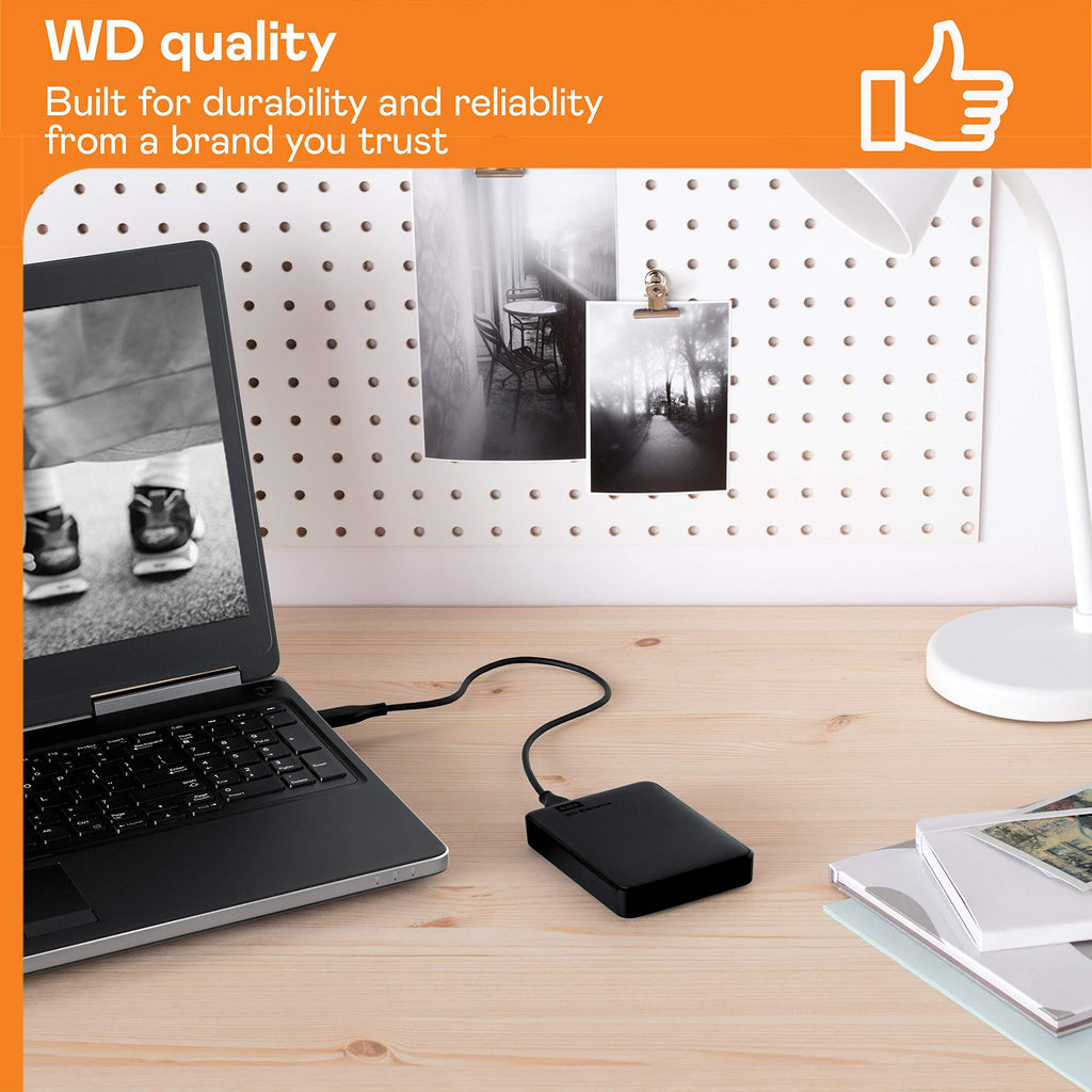 Western Digital WD 1TB Elements Portable Hard Disk Drive, USB 3.0, Compatible with PC, PS4 and Xbox, External HDD (WDBHHG0010BBK-EESN)