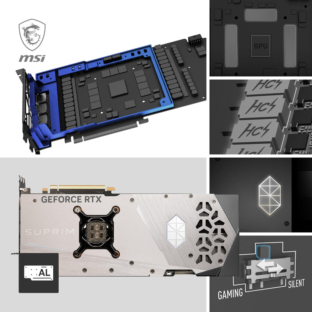 MSI Geforce RTX 4090 Suprim X 24G Graphic Card I Nvidia Geforce RTX 4090 Gpu|24 Gb Gddr6X 384-Bit Memory,|21 Gbps Speed|Pci Express 4 Interface|Upto 2640 Mhz|Torx Fan 5.0,Tri Frozr 3S,pci_e