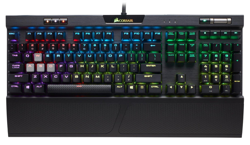 Corsair K70 MK.2 RGB LED Backlit Wired Mechanical Cherry MX Silent Gaming Keyboard (Black)