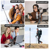 Wecool S5s Selfie Stick with Tripod Stand 360 Degree, Extendable upto 62 inch Long Selfie Stick with 6 Section Stable Base for Mobile/GoPro/Camera, Perfect for Vlogging, PhotoShoot & Virtual Meetings