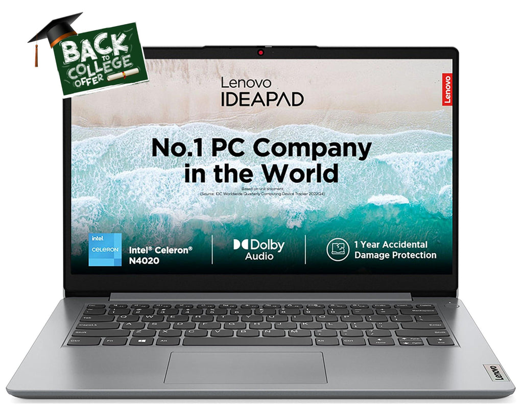 Lenovo IdeaPad Slim 1 Intel Core Celeron N4020 14" HD Thin and Light Laptop (8GB/512GB SSD/Windows 11 Home/Office 21/1Yr Warranty/Cloud Grey/1.3Kg), 82V6009LIN