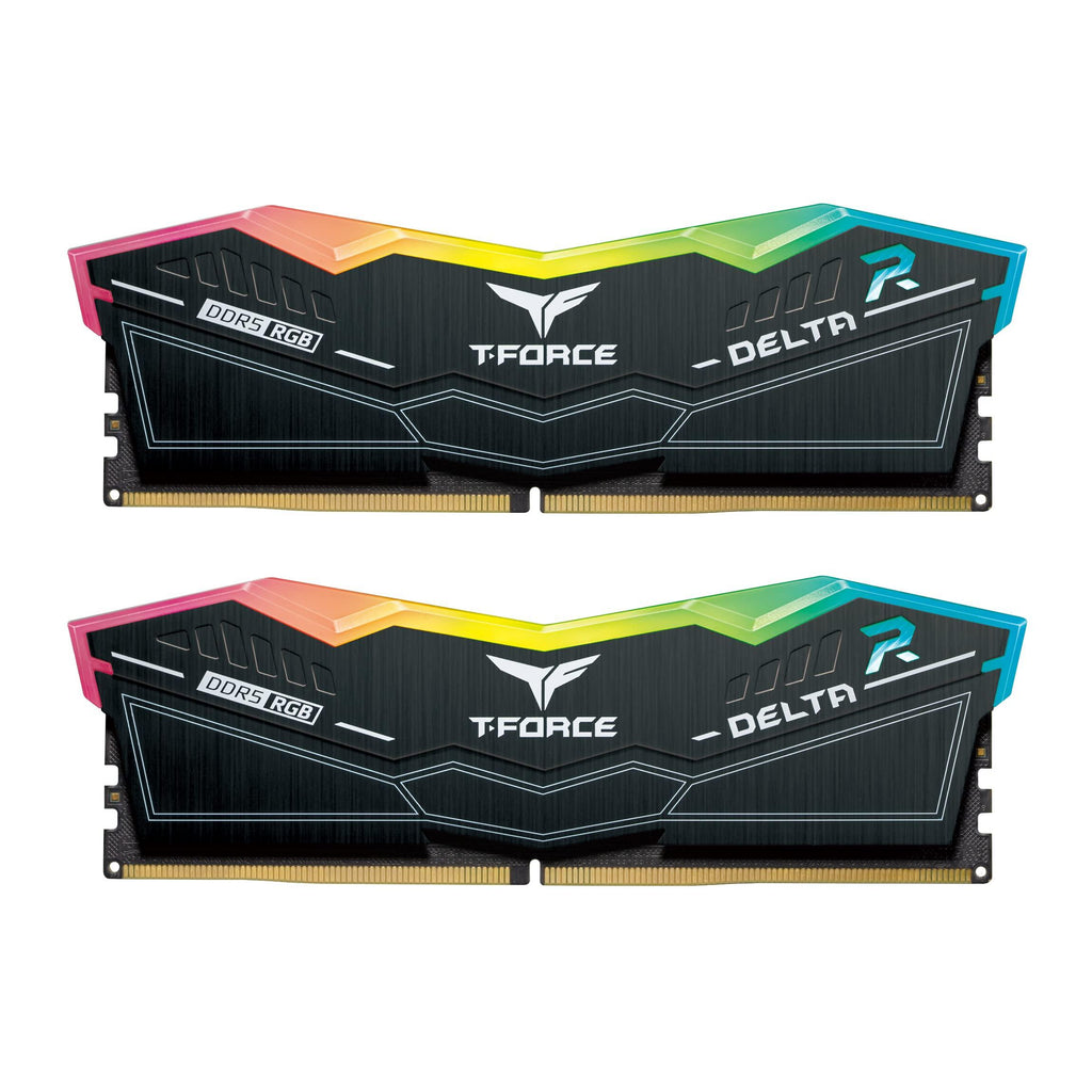 TEAMGROUP T-Force Delta RGB DDR5 Black 32GB Kit (16GBx2) 6000MHz (PC5-48000) CL38 Desktop Gaming Memory Module Ram - FF3D532G6000HC38ADC01