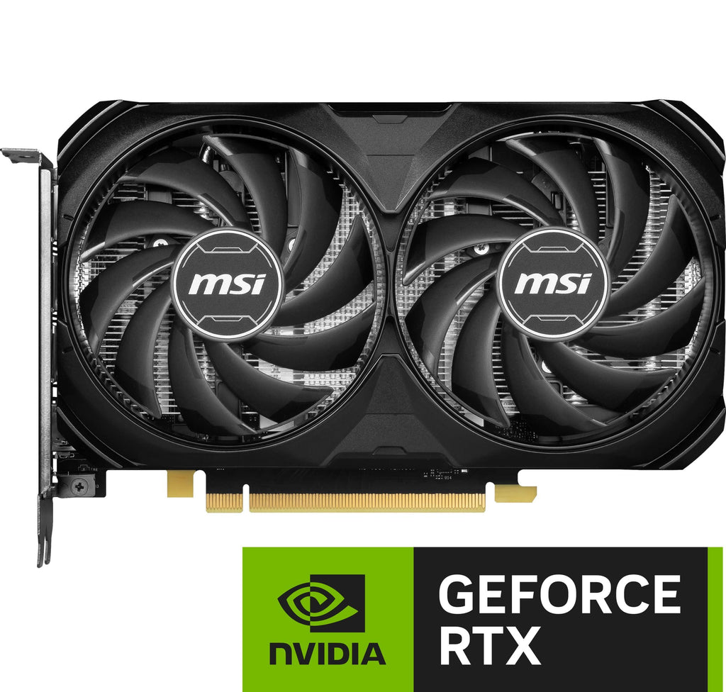 MSI Gaming Geforce RTX 4060 Ti 16Gb Gdrr6 Boost Clock: 2625 Mhz 128-Bit Hdmi/Dp Nvlink Torx Fan 4.0 Ada Lovelace Architecture Graphics Card (RTX 4060 Ti Ventus 2X Black 16G Oc) - Pci_E_X16, Gddr6