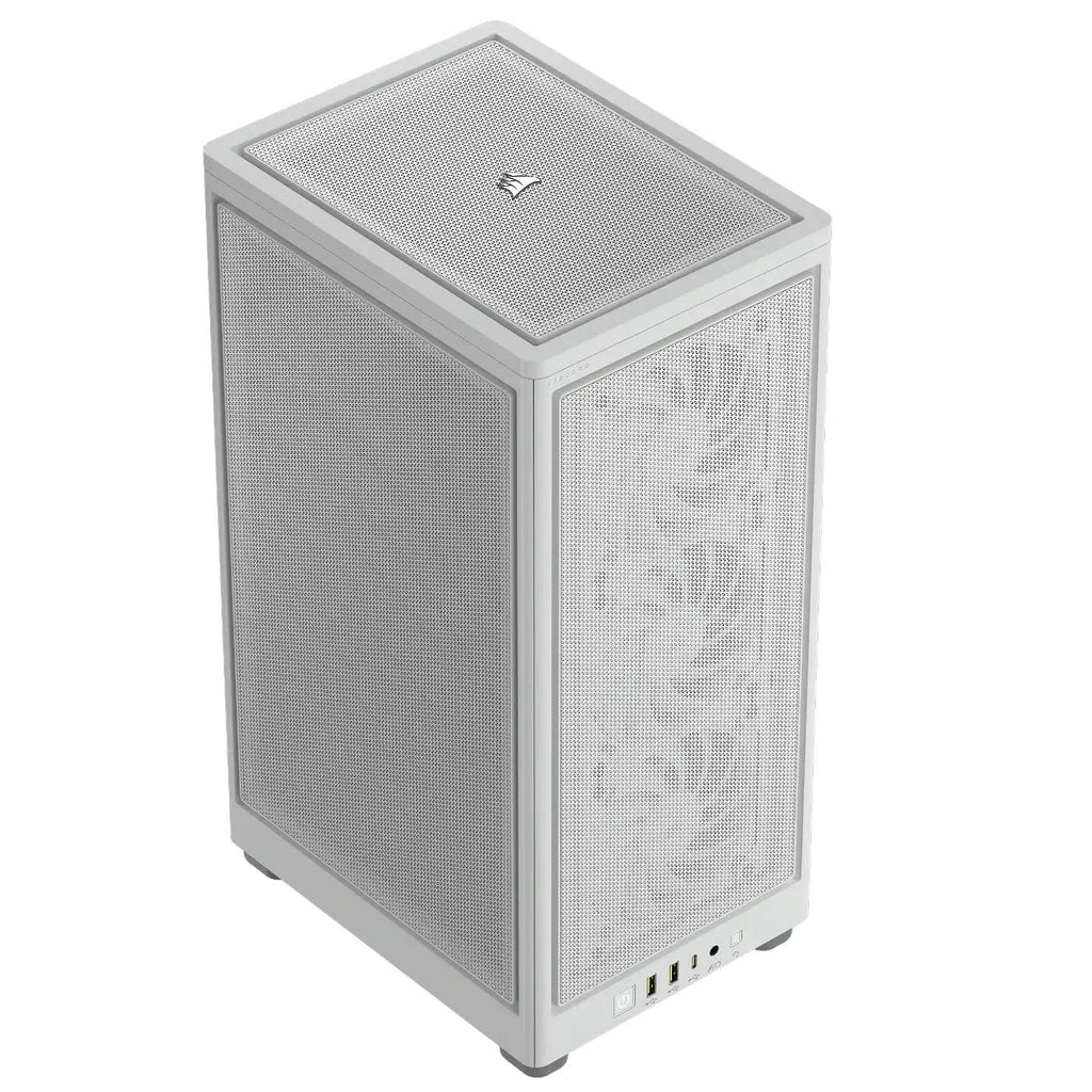 CORSAIR 2000D Airflow Mini-ITX PC Case - White - Mini-ITX Form-Factor - Steel Mesh Panels - Three-Slot GPU Support