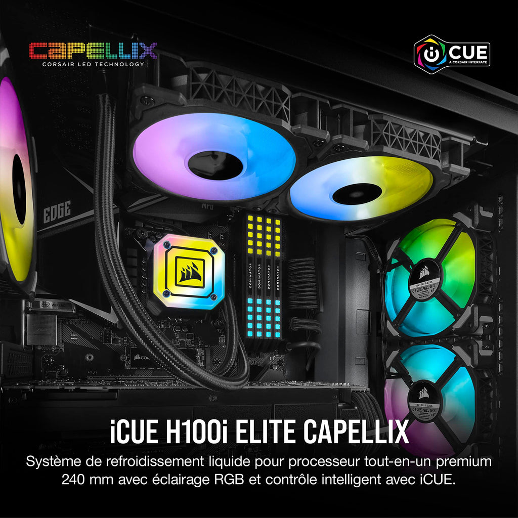 Corsair iCUE H100i Elite CAPELLIX Liquid CPU Cooler