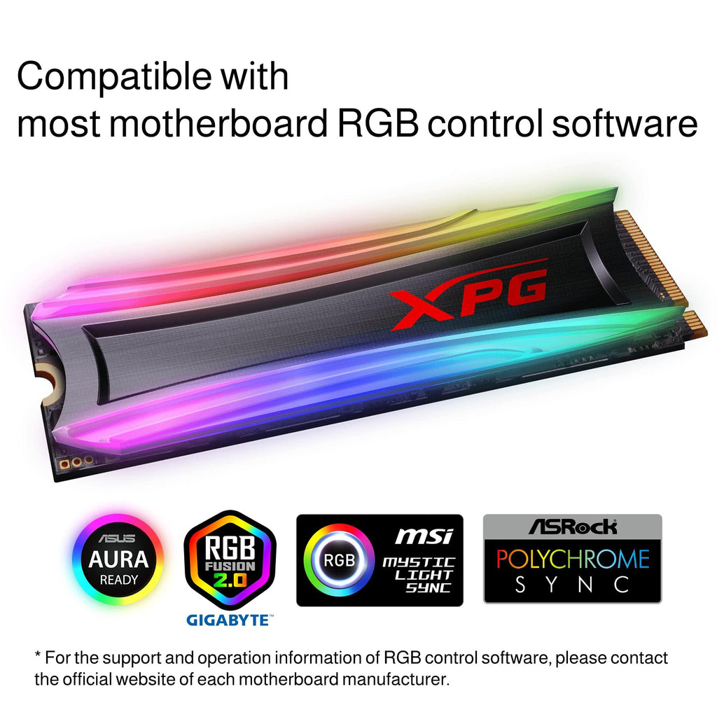 XPG SPECTRIX S40G RGB PCIe Gen3x4 M.2 2280 2TB Solid State Drive