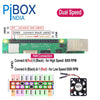 PiBOX India Raspberry Pi 4 Case with Fan Dual Speed 2GB, 4GB, 8GB Black, with air Vents, with High and Low Speed Option Fan Modular Design, Pi 4B, Pi 4,Camera and Ports ABS (Black)