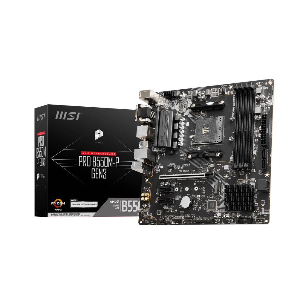 MSI PRO B550M-P GEN3 mATX Gaming Motherboard AMD Socket AM4 DDR4