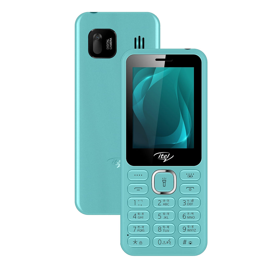 itel it5027 Keypad Mobile Phone with 2.4 inch Display Size |11mm Slim Body| 1200 mAh Battery| King Voice | Light Green