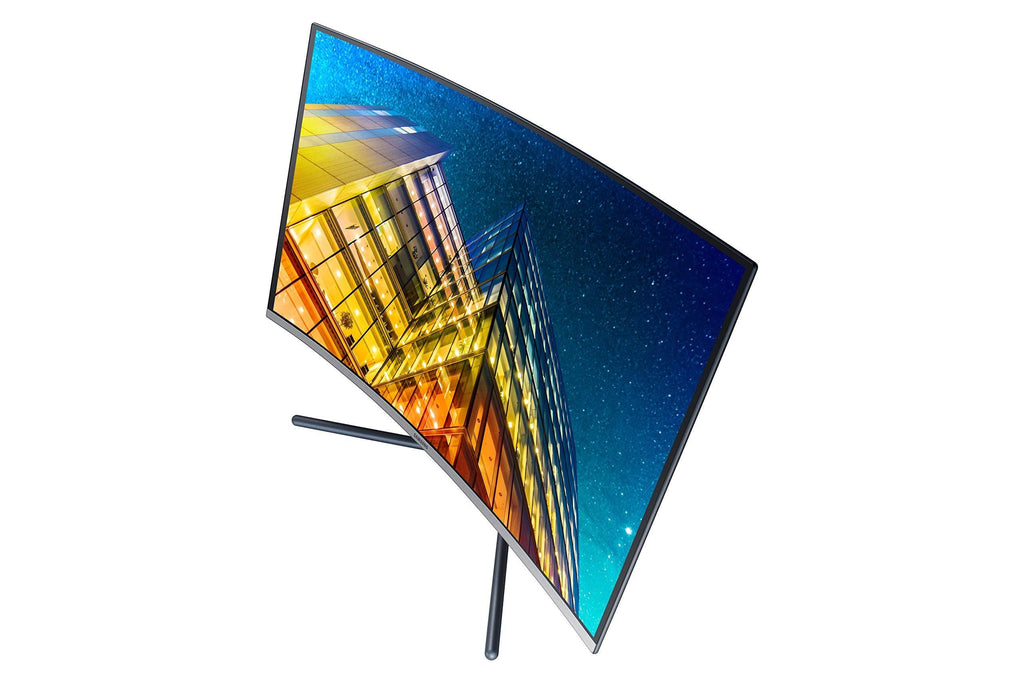 Samsung 32-inch(80cm) 3840 X 2160 Pixels 4K UHD, 1500R Curved Monitor, Bezel Less Design, 1 Billion Colors, 2500:1 Contrast Ratio, Game Mode (LU32R590CWWXXL, Dark Blue Gray)