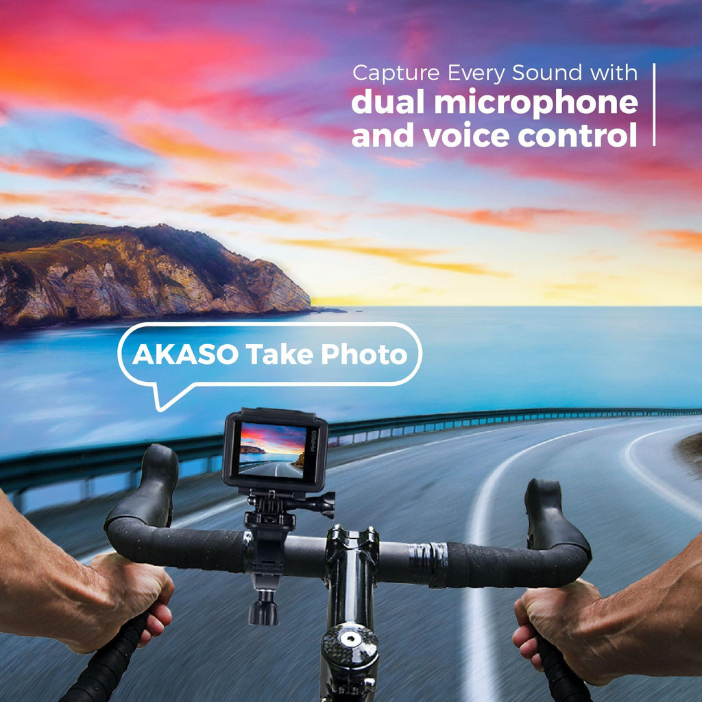 AKASO Brave 7 4K30FPS 20MP WiFi Action Camera Touch Screen EIS 2.0 Zoom Waterproof IPX8 33FT Under Water Camera Supports External Microphone Vlog Camera