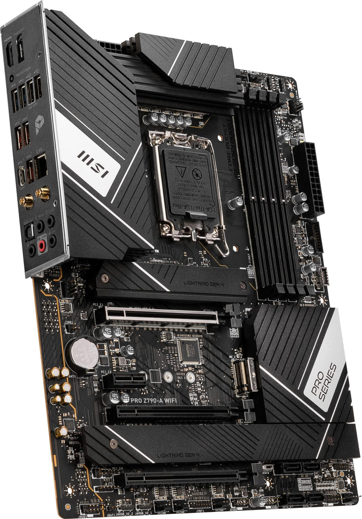 MSI PRO Z790-A Motherboard WiFi ATX Gaming MSI Motherboard - Powerful Performance, Reliable Connectivity, Sleek Design, Supports Intel Core 12th & 13th Gen Processors, 9+1+2 Phase 105A SPS, DDR5 Boost