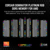 Corsair Dominator Platinum RGB DDR5 32GB (2x16GB) 5200MHz C40 AMD Optimized Desktop Memory (12 Ultra-Bright CAPELLIX RGB LEDs, Patented CORSAIR DHX Cooling, Custom AMD® Expo Profiles) Cool Gray