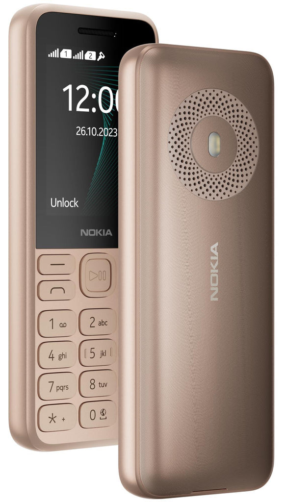 (Refurbished) Nokia 130 Music | Built-in Powerful Loud Speaker with Music Player and Wireless FM Radio | Dedicated Music Buttons | Big 2.4” Display | 1 Month Standby Battery Life | Gold - Triveni World