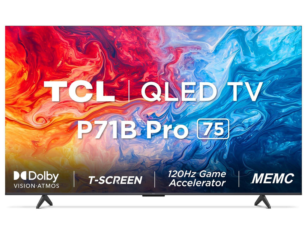 TCL 189 cm (75 inches) 4K Ultra HD Smart QLED Google TV 75P71B Pro (Black)