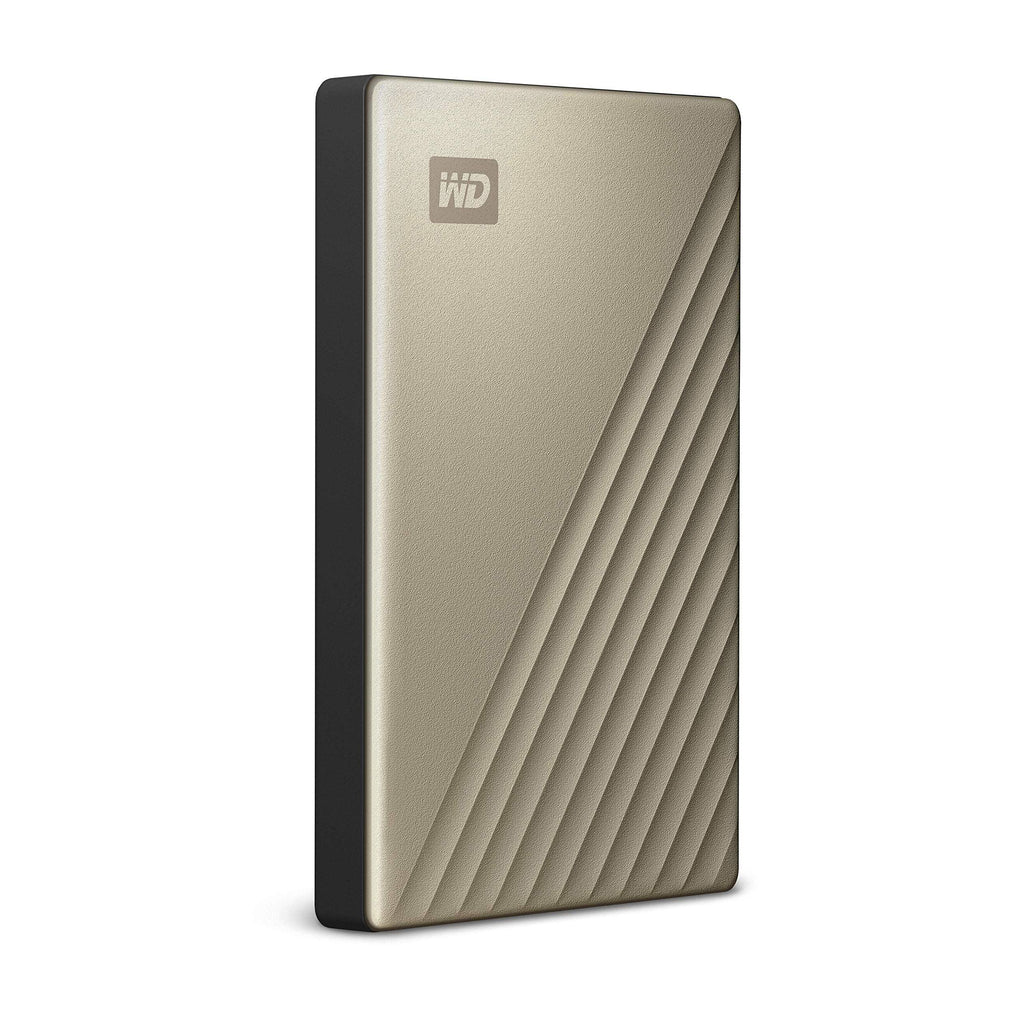 Western Digital WD 2TB My Passport Ultra Portable Hard Disk Metal Drive, USB-C & USB 3.1 with Automatic Backup,Password Protection, Compatible with Windows&Mac, External HDD-Gold