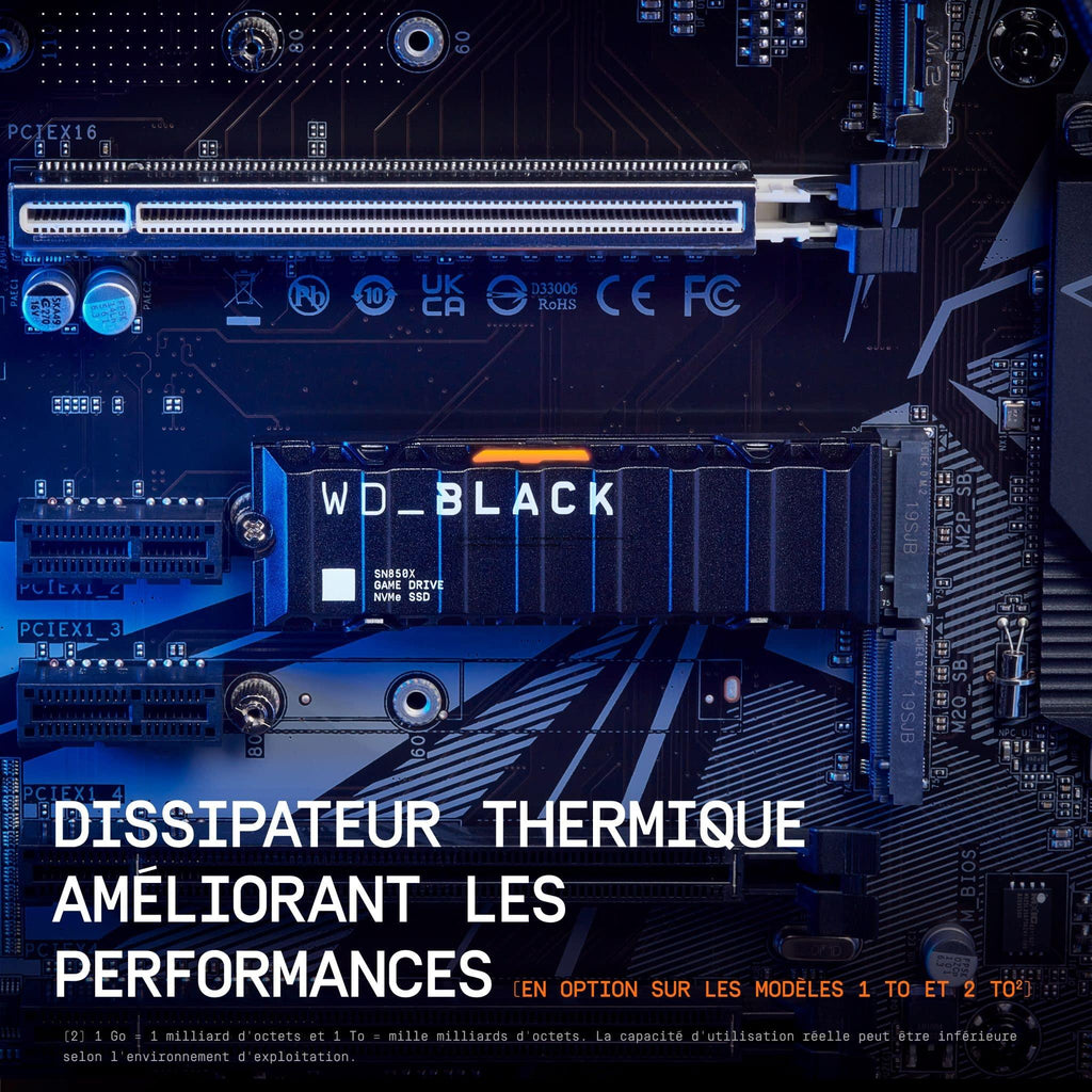 WD_Black SN850X NVMe™ SSD Gaming Storage with Heatsink, 1TB