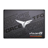 TEAMGROUP T-Force Vulcan Z 256GB SLC Cache 3D NAND TLC 2.5 Inch SATA III Gaming Internal Solid State Drive SSD (R/W Speed up to 520/430 MB/s) T253TZ256G0C101