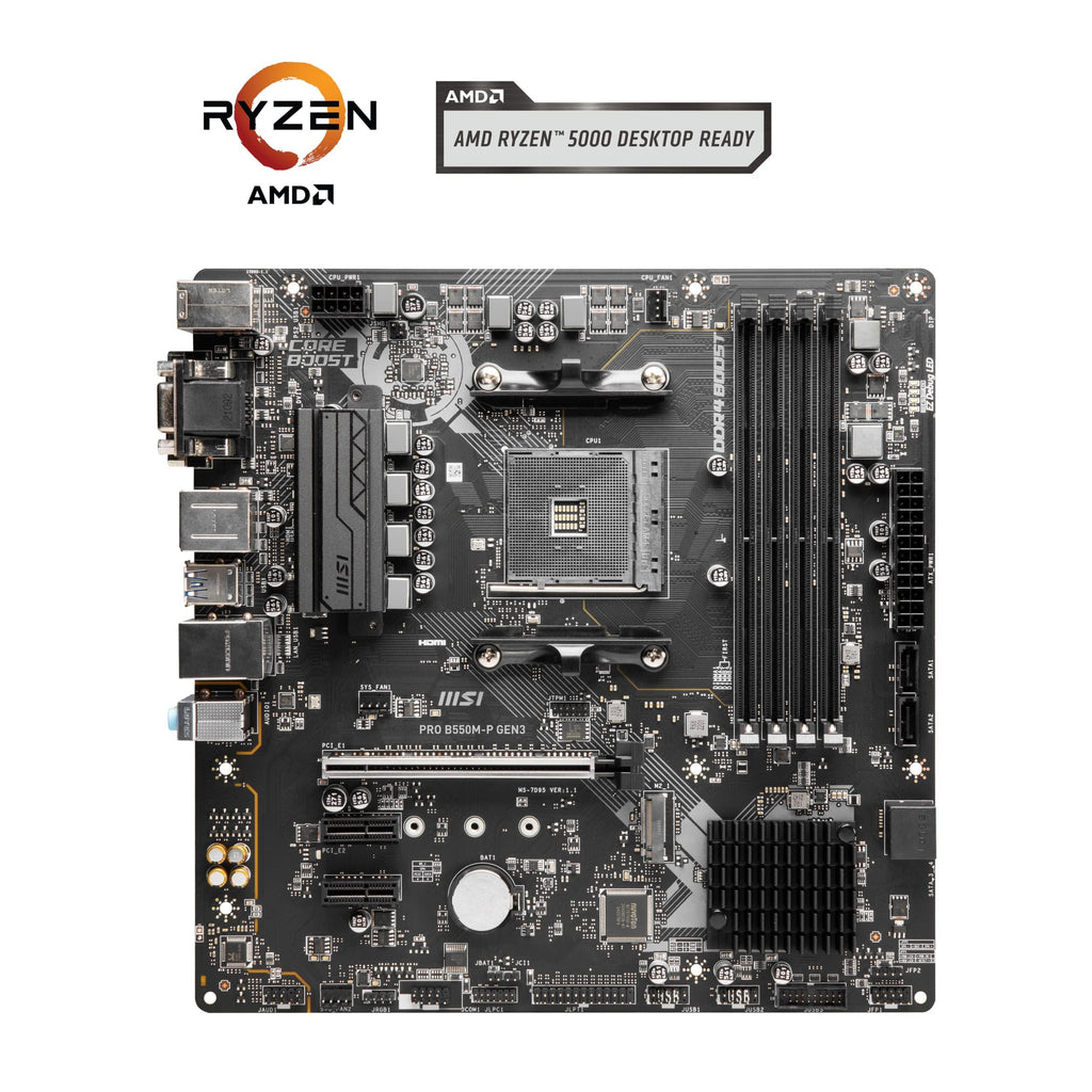 MSI PRO B550M-P GEN3 mATX Gaming Motherboard AMD Socket AM4 DDR4