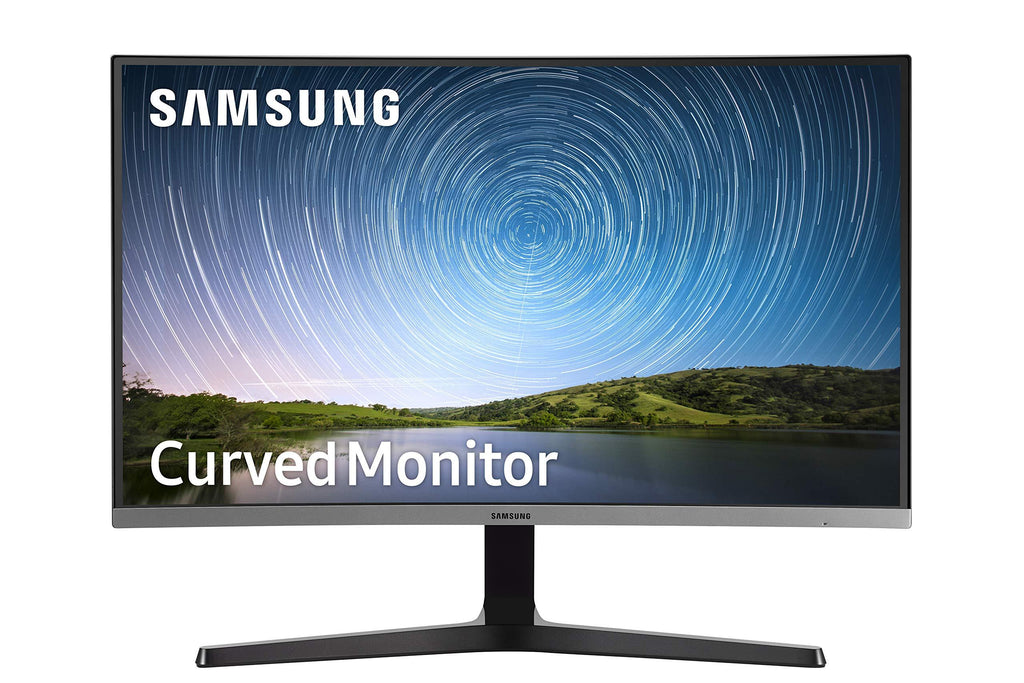 Samsung 27-Inch (68.4 cm) FHD, 1800R Curved 1,920 X 1,080 LED Monitor, VA Panel, Slim Design, AMD Freesync, Flicker Free, HDMI, Audio Port (LC27R500FHWXXL, Dark Blue Gray)