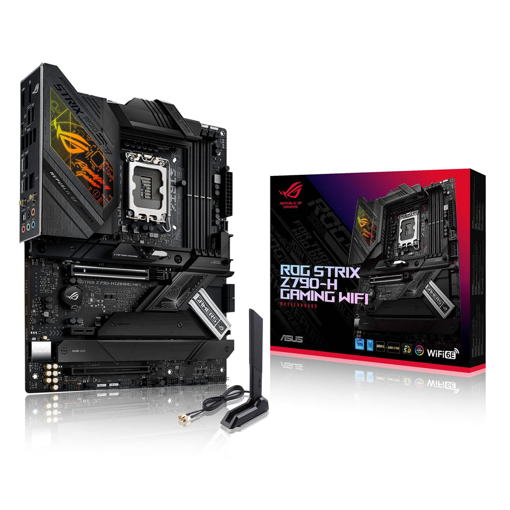 ASUS Rog Strix Z790-H Gaming(WiFi 6E) Lga 1700(Intel12&13Th Gen) ATX Gaming Motherboard(Ddr5-7800 Mt/S,Pcie 5.0 X16 with Q-Release,4Xpcie 4.0 M.2 Slots,USB 3.2 Gen 2X2 Type-C,Front-Panel Connector)