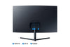 Samsung 32-inch(80cm) 3840 X 2160 Pixels 4K UHD, 1500R Curved Monitor, Bezel Less Design, 1 Billion Colors, 2500:1 Contrast Ratio, Game Mode (LU32R590CWWXXL, Dark Blue Gray)