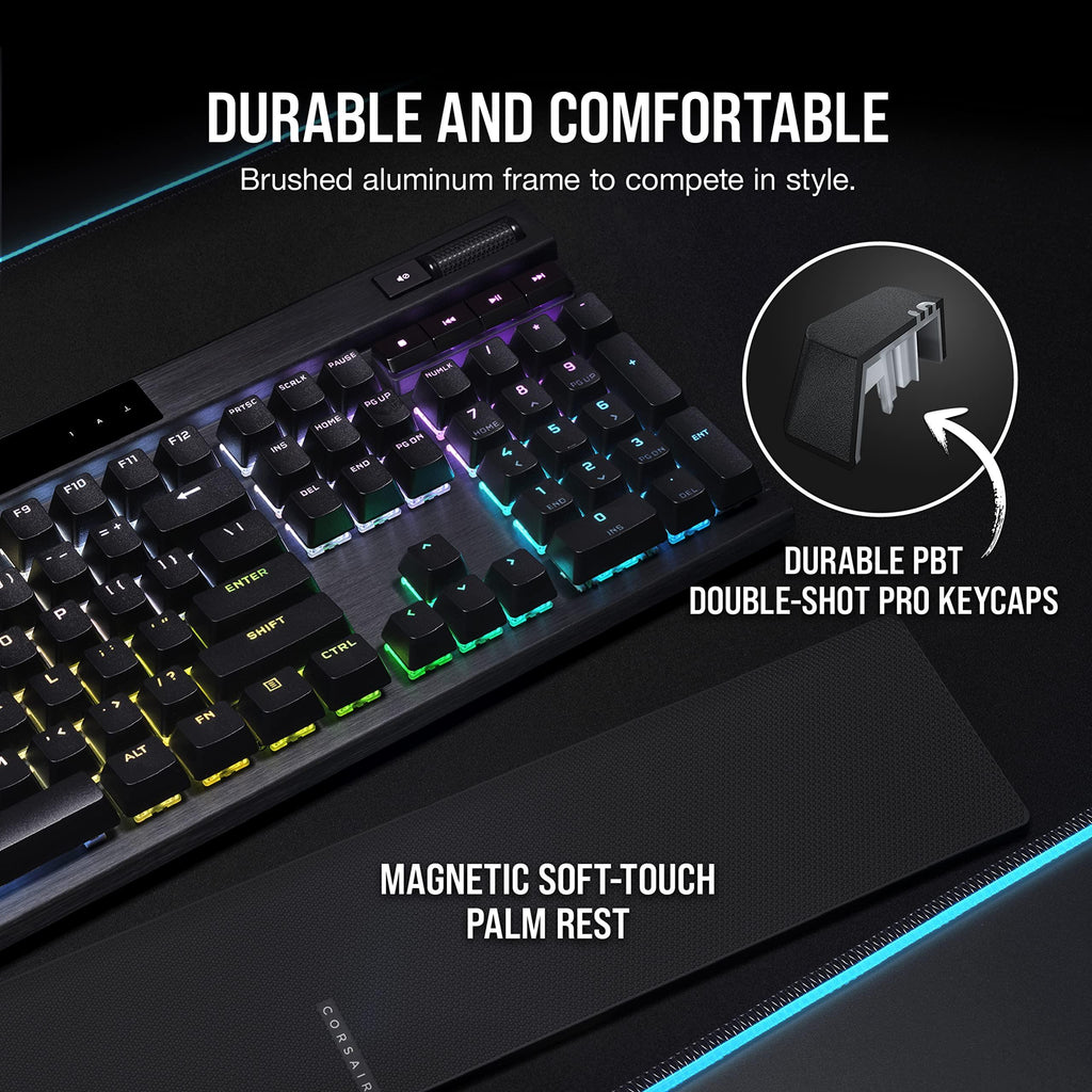 Corsair K70 RGB PRO Mechanical Gaming Keyboard, Backlit RGB LED, Cherry MX Brown Keyswitches, Black