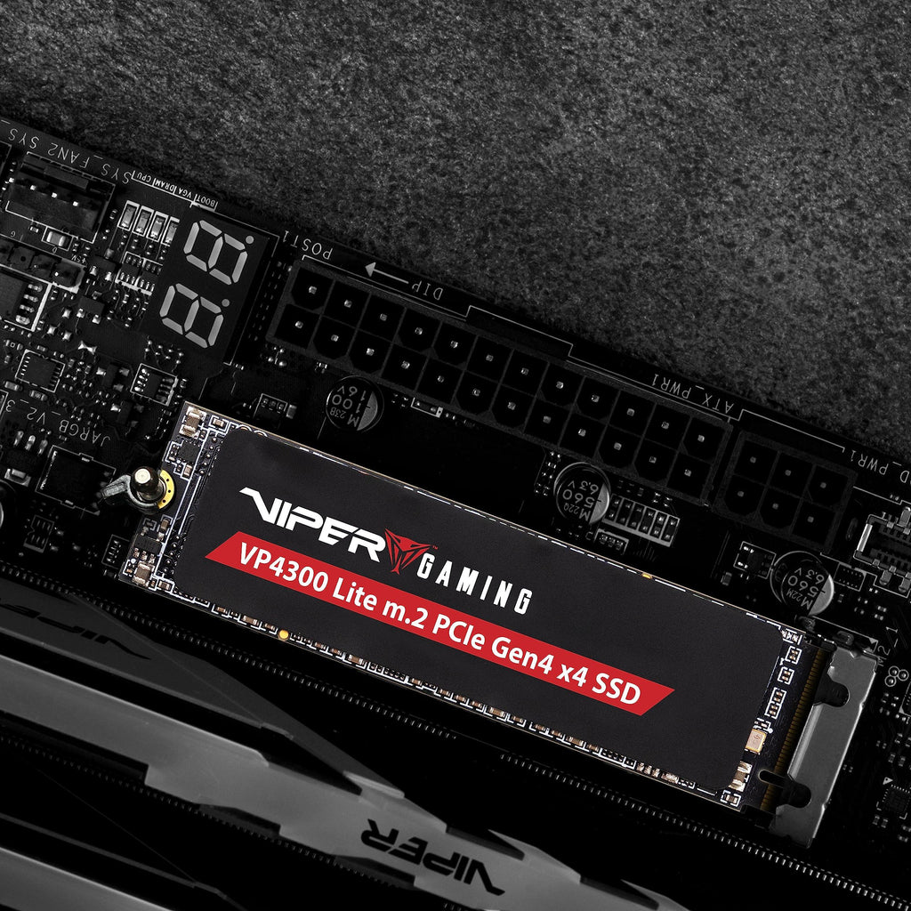 Patriot Viper Gaming VP4300 Lite M.2 PCIe SSD 1TB up to 7400MT/s 5 Years Warranty M.2 2280 PCIe Gen4 x4 NVMe 1.3 SSD VP4300L1TBM28H