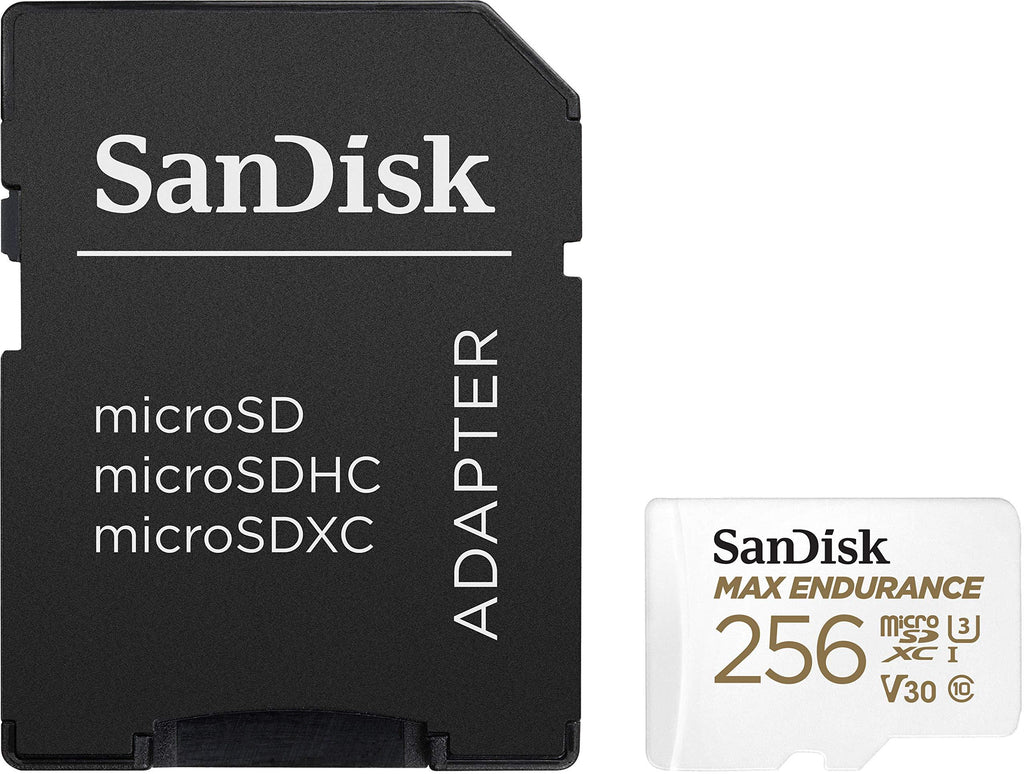 SanDisk 256GB MAX Endurance microSDHC™ Card with Adapter for 4K Video on Dashcams and Video Surveillance Cameras