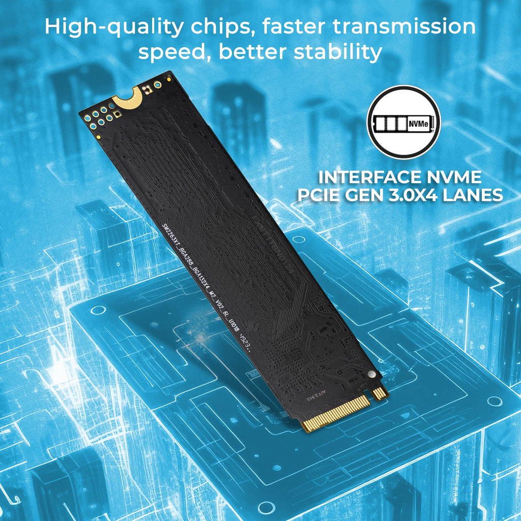 Foxin SSD 1TB NVME | Internal Hard Disk with Micron Chipset, SMI Controller, PCIE 3.0 Interface | Ultra-Low Power Consumption, 5 Years Limited Warranty