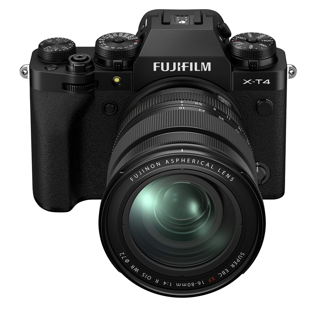 Fujifilm X-T4 26 MP Mirrorless Camera Body with XF16-80mm Lens (X-Trans CMOS4 Sensor, EVF, Face/Eye AF, IBIS, LCD Touchscreen, 4K/60P & FHD/240P Video, Film Simulations, Weather Resistance) - Black