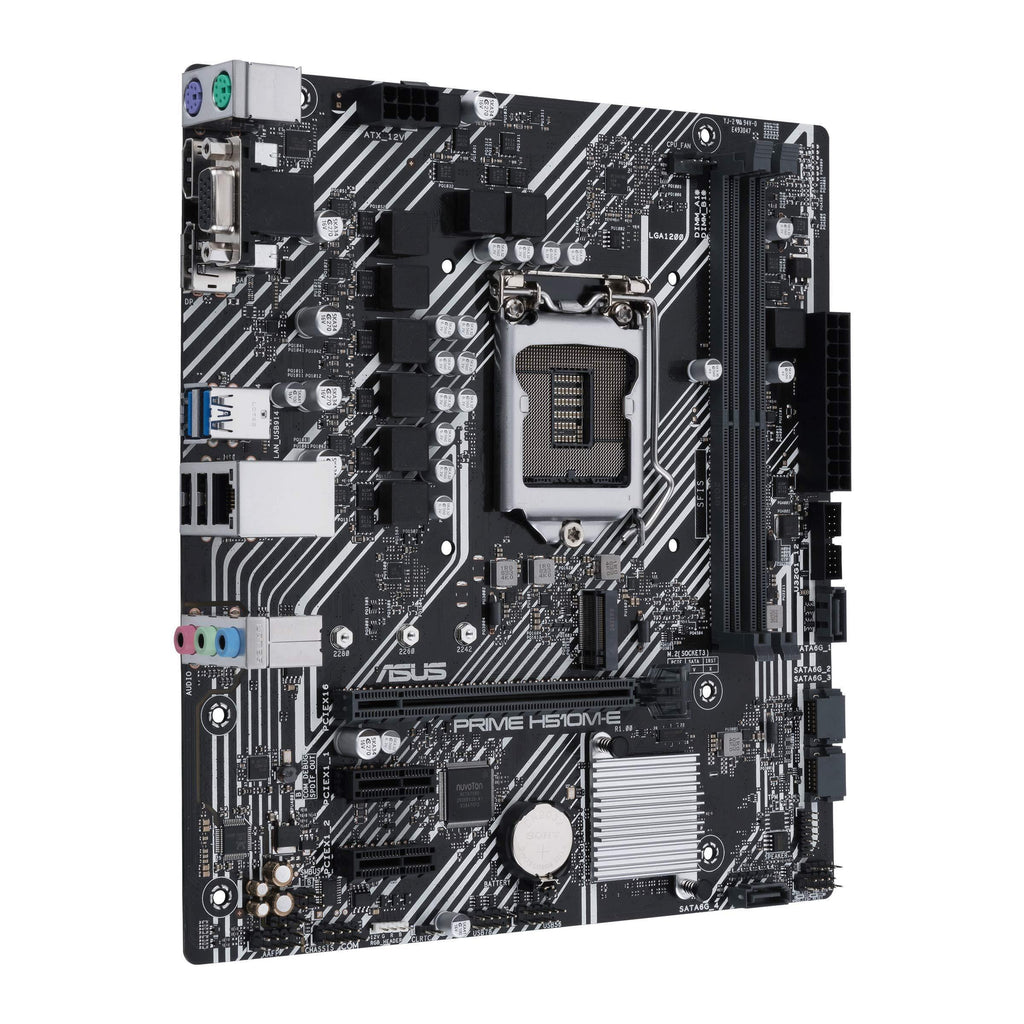 ASUS Prime H510M-E Lga1200 (Intel 11Th/10Th Gen) Micro-Atx Motherboard (Pcie 4.0,M.2 Slot, 1Gb Lan, Dp,Hdmi, D-Sub, Usb 3.2 Gen 1, Com Header, Tpm Header, 4K@60Hz), ddr_4