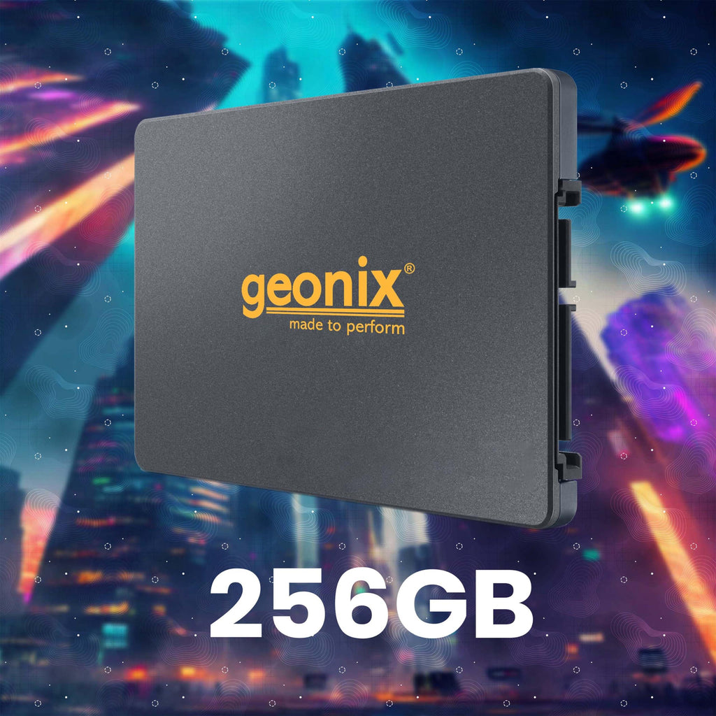 GEONIX SATA 2.5" 256GB Internal Solid State Drive6Gb/s | Fast Performance | Read/Write Speed Upto - 570/500 MB/s | Quad Channel Controller Compatible with PC and Laptop | 5 Years Warranty.