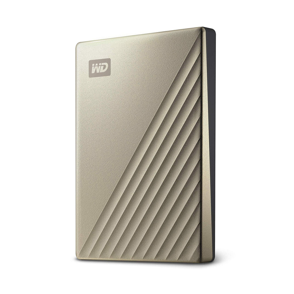 Western Digital WD 2TB My Passport Ultra Portable Hard Disk Metal Drive, USB-C & USB 3.1 with Automatic Backup,Password Protection, Compatible with Windows&Mac, External HDD-Gold