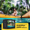 AKASO EK7000 Pro 4K30FPS 20MP WiFi Action Camera with EIS Ultra HD Underwater Camera 131FT Waterproof Camera Remote Control 4X Zoom Support External Microphone Black