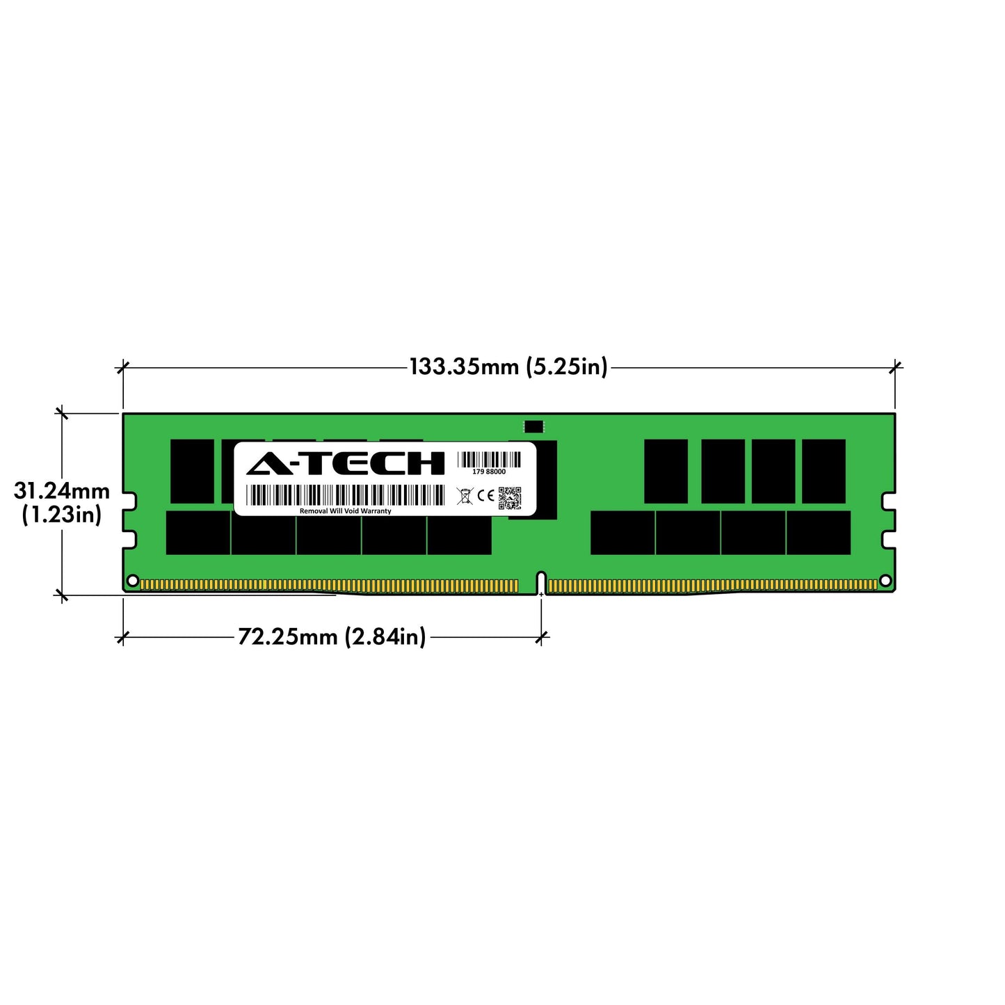 A-Tech 512GB Kit (8x64GB) DDR4 2933MHz PC4-23400 ECC RDIMM 2Rx4 1.2V Dual Rank ECC Registered DIMM 288-Pin Server & Workstation RAM Memory Upgrade Modules (A-Tech Enterprise Series) - Triveni World