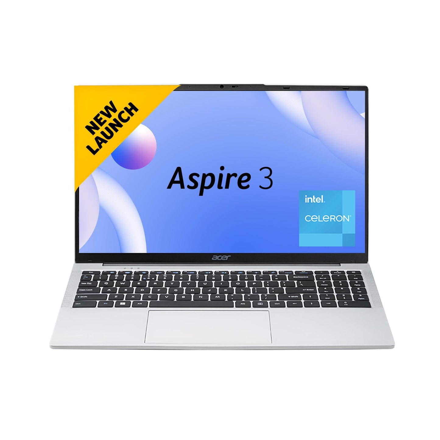 Acer Aspire 3 Laptop Intel Core Celeron N4500 Processor Laptop (8 GB LPDDR4X SDRAM/256 GB SSD/Win11 Home/38 Whr/HD Webcam) A325-45 with 39.63 cm (15.6") HD Display, Pure Silver, 1.5 KG - Triveni World