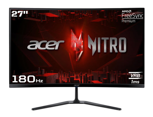 Acer ED270R S3 27 Inch (68.58 Cm) Full HD 1500 R Curved Gaming LCD Monitor with LED Back Light I 1MS VRB, 180Hz Refresh Rate I AMD Freesync Premium I 2 x HDMI 1 x Display Port I HDR 10 I Black - Triveni World