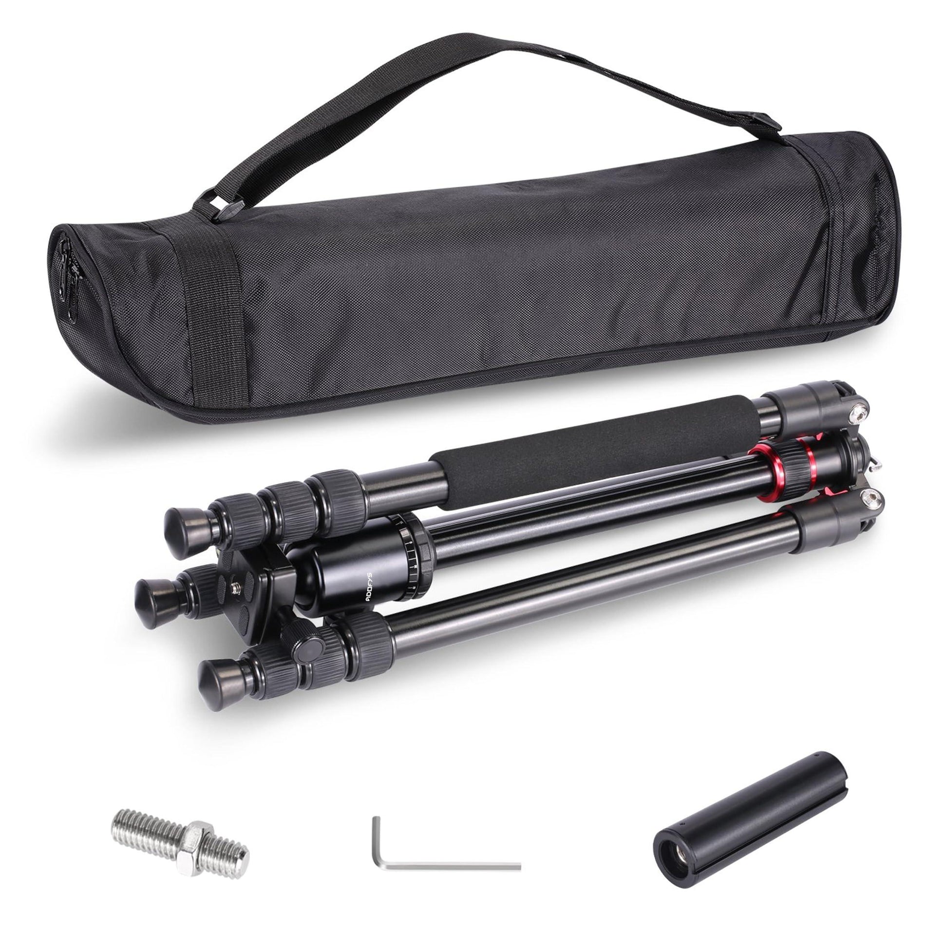 Adofys Professional Aluminium Alloy 67 inches/170 Centimeters Camera Travel Tripod Monopod with 360 Degree Ball Head,1/4 inch Quick Shoe Plate and Bag for DSLR Camera up to 12 kilograms - Triveni World