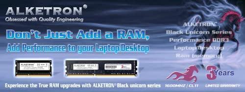 ALKETRON Black Unicorn Series - 4GB DDR3L RAM (Memory) 1600MHz CL11 SODIMM - PC3L 12800s for Standard & Gaming laptops; Notebook; MAC - 3 Year Warranty - Triveni World