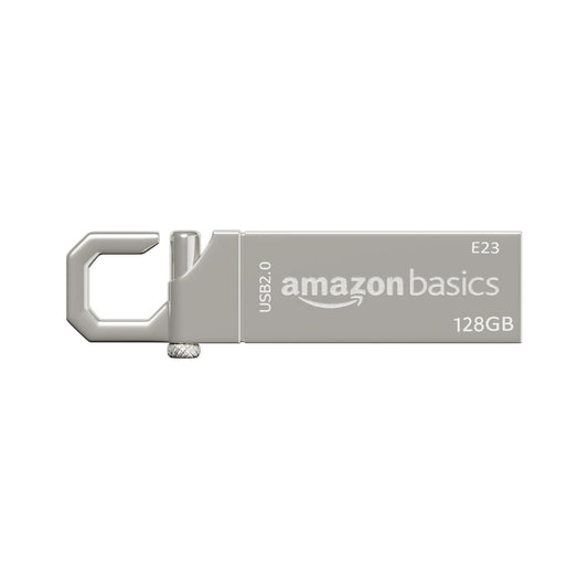 Amazon Basics 128 GB USB 2.0 Pen Drive |Flash Drive | with Key Ring (Metal) - Triveni World