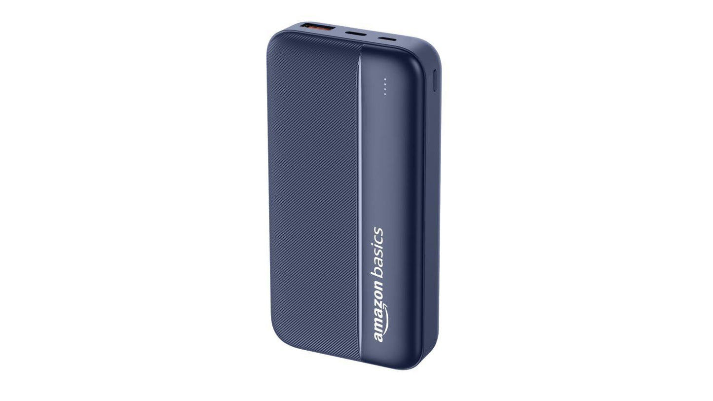 Amazon Basics 20000 mAh Power Bank | 22.5W Fast Charging | Dual Output & Input | Charge 3 Devices Simultaneously | for Smartphones, TWS Earbuds, Speakers, Tablets (Dark Blue) - Triveni World