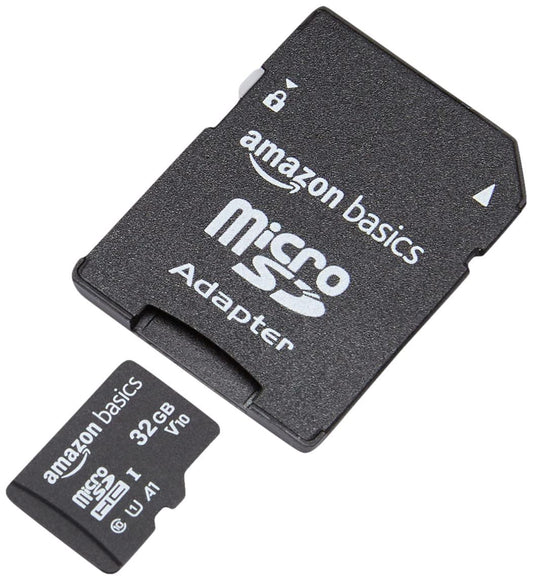 Amazon Basics 32GB MicroSDHC Memory Card with Adapter, Upto 98MB/s, IPX6, Temperature & Shock Resistant - Triveni World