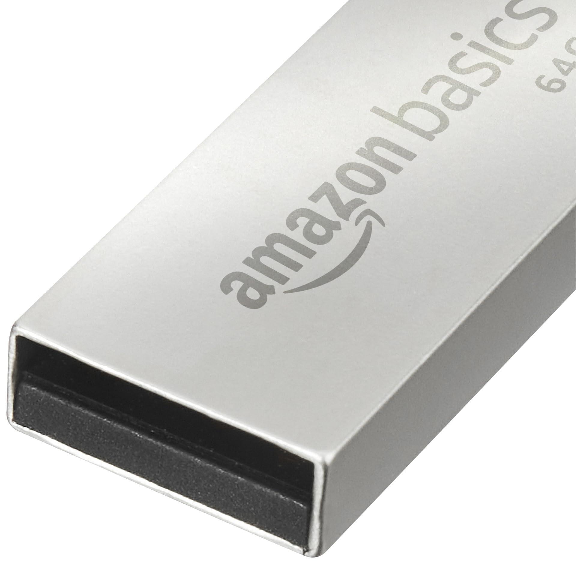 Amazon Basics 64 GB Flash Drive | USB 3.0 | Upto 150 MB/s | Silver - Triveni World