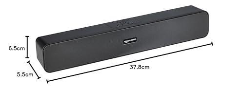 amazon basics Bluetooth Speaker 5.3 Soundbar with 16W RMS, 2000mAh Battery, Upto 19 Hrs Playtime Aux/USB Port (Black) - Triveni World