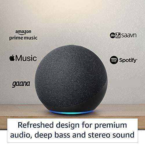 Amazon Echo (4th Gen)| Premium sound powered by Dolby and Alexa (Black) - Triveni World