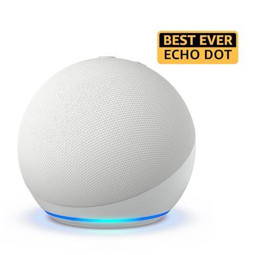 Amazon Echo Dot (5th Gen) | Smart speaker with Bigger sound, Motion Detection, Temperature Sensor, Alexa and Bluetooth| White - Triveni World