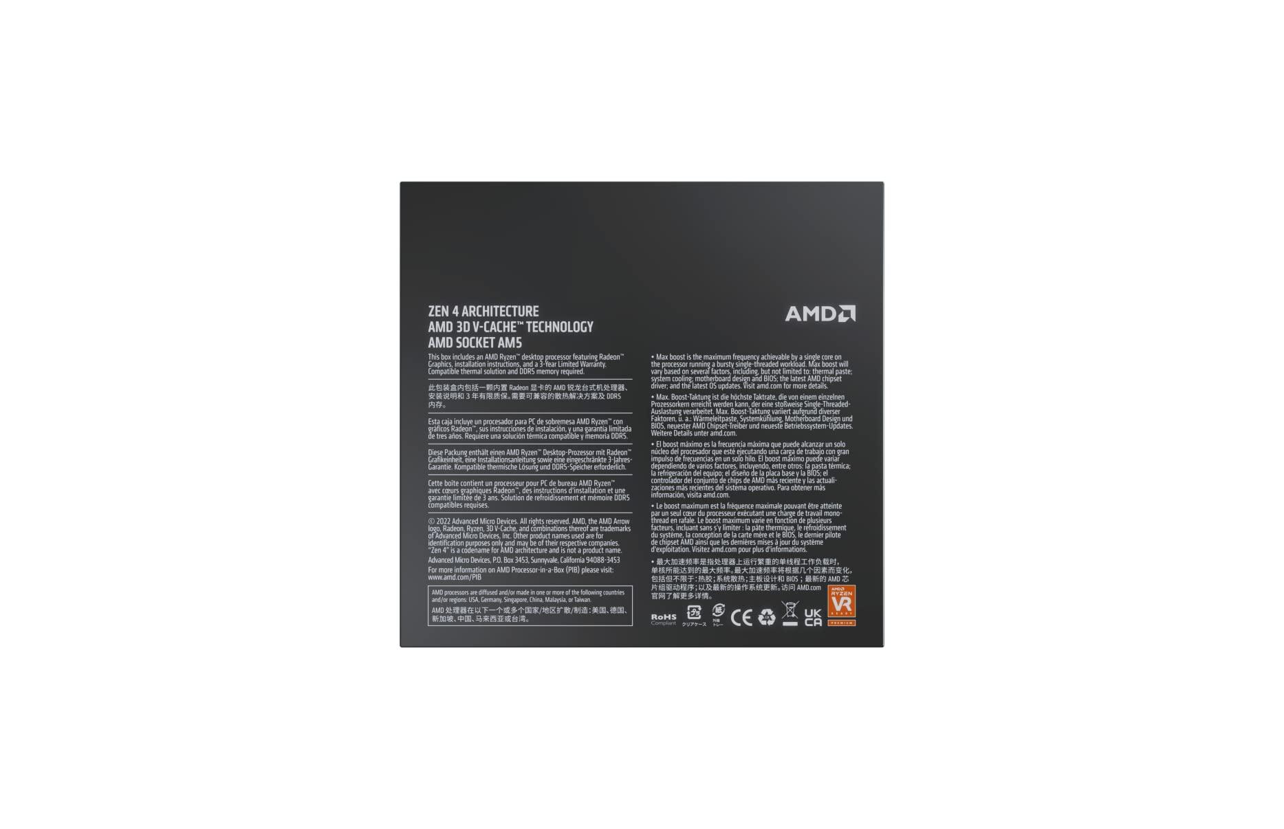 AMD 7000 Series Ryzen 7 7800X 3D Desktop Processor 8 cores 16 Threads 104 MB Cache 4.2 GHz Upto 5.6 GHz Socket AM5 (100-100000910WOF) - Triveni World